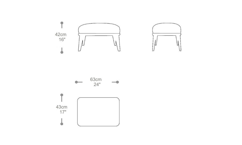 Image of the main dimensions of the product